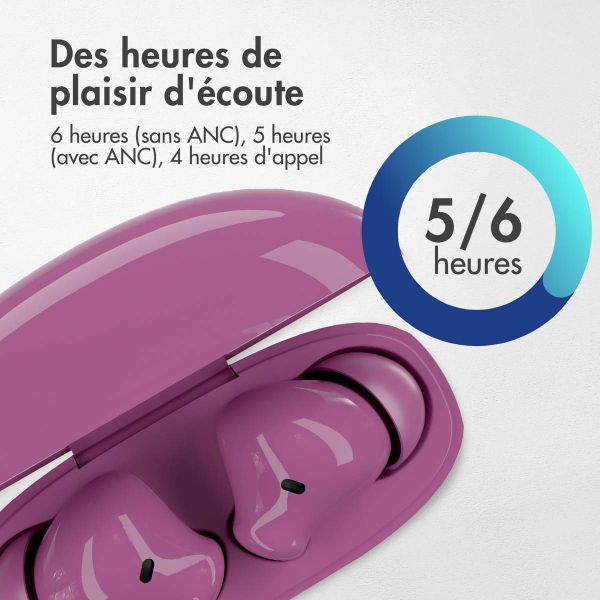 imoshion Aura Pro Écouteurs intra-auriculaires sans fil - Réduction active du bruit (ANC) - Bordeaux