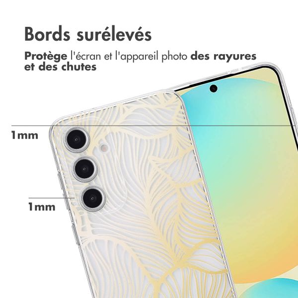 imoshion Coque Design Samsung Galaxy S24 FE - Golden Leaves Transparent