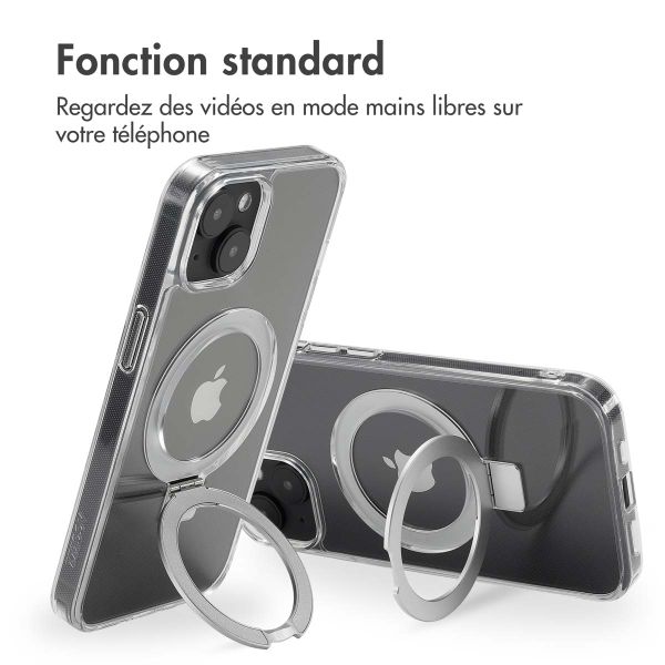 Accezz Coque Ring Stand avec MagSafe Apple iPhone 14 - Transparent