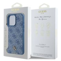 Guess Coque 4G Metal Logo MagSafe iPhone 16 Pro - Bleu