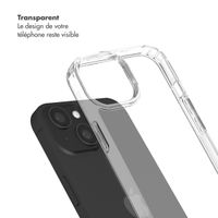Selencia Coque arrière avec crochets amovibles Apple iPhone 15 - Transparent