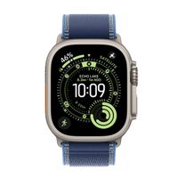Apple Bracelet Trail Loop Apple Watch Series 1 t/m 11 / SE / Ultra (44/45/46/49 mm) - Taille M/L - Blue / Bright Blue Black Titanium