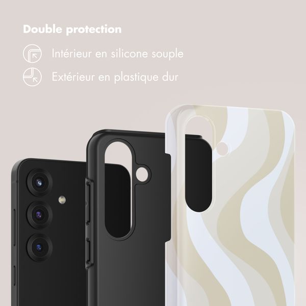 Selencia Coque arrière Vivid Samsung Galaxy S25 - Desert Waves Beige