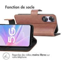 imoshion Étui de télephone portefeuille Oppo A58 - Marron