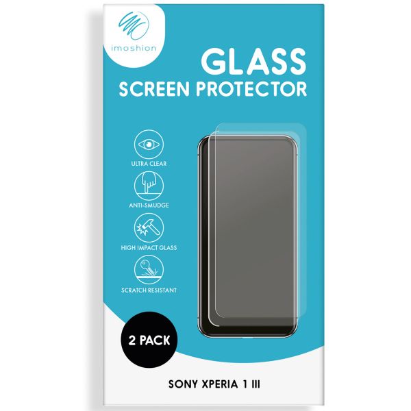 imoshion Protection d'écran en verre trempé 2 pack Sony Xperia 1 III