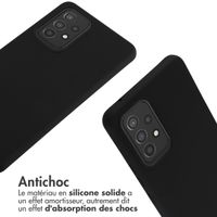 imoshion ﻿Coque en silicone avec cordon Samsung Galaxy A53 - Noir