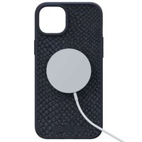 Njorð Collections Coque Salmon Leather MagSafe iPhone 15 Plus - Black