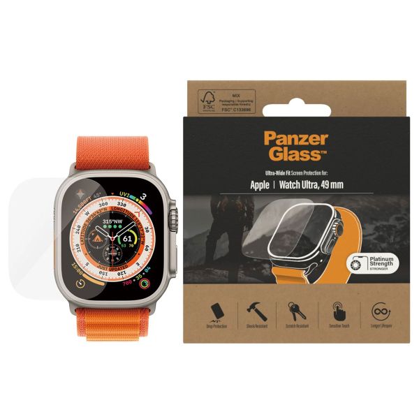 PanzerGlass ﻿Protection d'écran Apple Watch Ultra - 49 mm