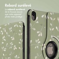 imoshion Coque tablette Design rotatif à 360° Apple iPad Air 5 (2022) / Air 4 (2020) - Green Flowers