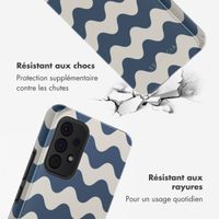 Selencia Coque arrière Vivid Samsung Galaxy A53 - Wave Vibes Classic Blue