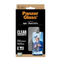 PanzerGlass Protection d'écran Ultra-Wide Fit Anti-bactérienne avec applicateur Apple iPhone 17