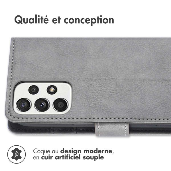 imoshion Étui de téléphone portefeuille Luxe Samsung Galaxy A53 - Gris