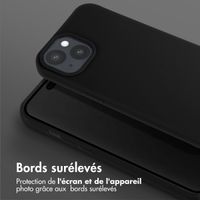 Selencia Coque silicone avec cordon amovible Apple iPhone 15 - Noir