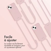 imoshion Coque de couleur avec cordon amovible iPhone 13 - Rose