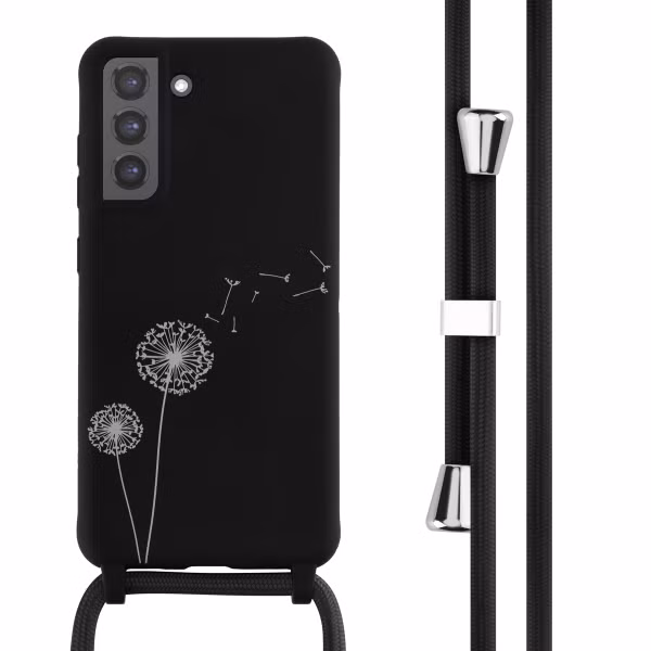 imoshion Coque design en silicone avec cordon Samsung Galaxy S21 FE - Dandelion Black