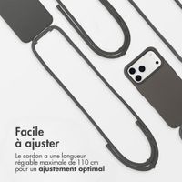 imoshion Coque arrière Color avec cordon amovible et MagSafe Apple iPhone 17 Pro - Black Coffee