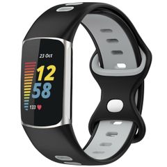 imoshion Bracelet sportif en silicone Fitbit Charge 5 / Charge 6 - Noir / Gris