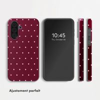Selencia Coque arrière Vivid Samsung Galaxy A37 (5G) - Happy Dots Burgundy