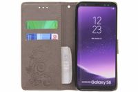 Etui de téléphone Fleurs de Trèfle Samsung Galaxy S8 - Gris