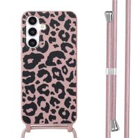 imoshion Coque design en silicone avec cordon Samsung Galaxy A36 - Animal Pink