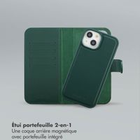 Selencia Étui portefeuille amovible Olyn avec MagSafe Apple iPhone 15 - Vert