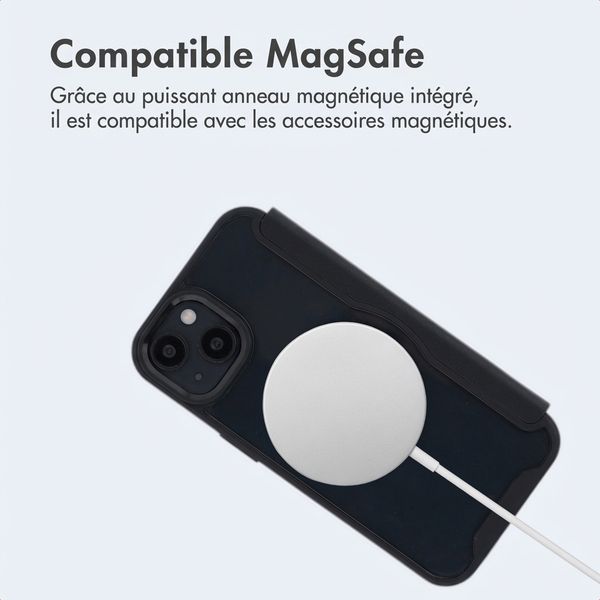 imoshion Bookcase transparente avec MagSafe Apple iPhone 14 / 13 - Noir