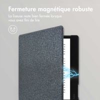 imoshion Étui de liseuse portefeuille Canvas Sleepcover Kobo Elipsa 2E - Noir