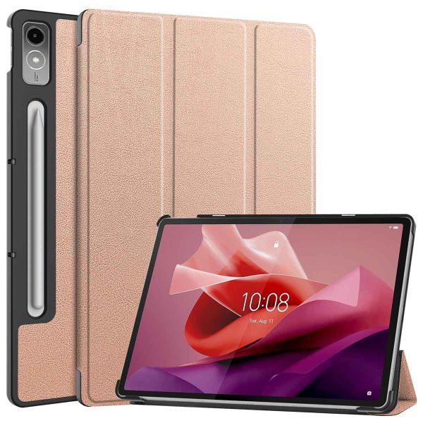 imoshion Coque tablette Trifold Lenovo Tab P12 - Rose Dorée