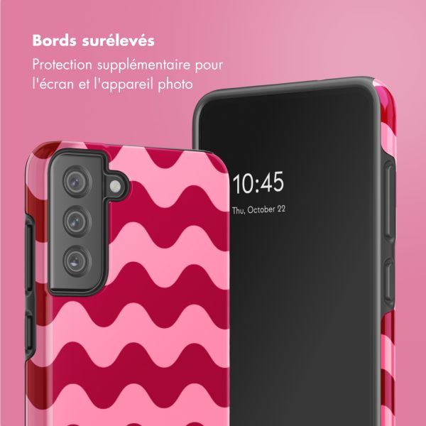 Selencia Coque arrière Vivid Samsung Galaxy S21 FE - Wave Vibes Lipstick