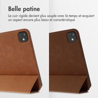 Accezz Coque tablette trifold en cuir Apple iPad Pro 11 (2025) M5 / (2024) M4 - Cognac