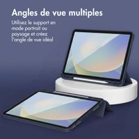 Accezz Coque tablette portefeuille Smart Silicone Apple iPad Air 11 pouces (2026) M4 / (2025) M3 / (2024) M2 / Air 5 (2022) / Air 4 (2020) - Bleu foncé