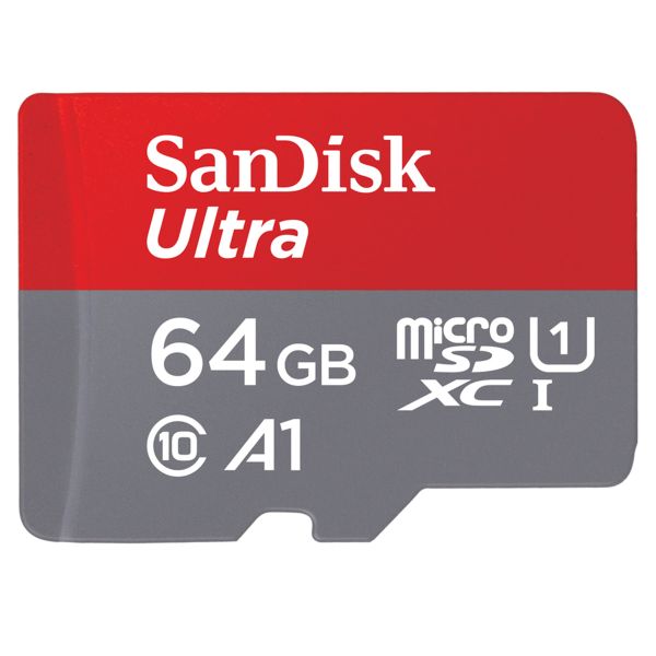 SanDisk microSD Ultra - 64GB - inclus SD Adapter - Full HD