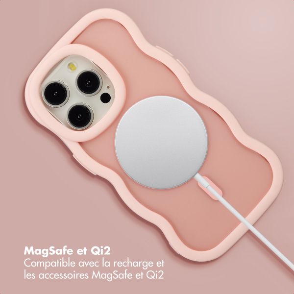 Selencia Coque arrière Wavy avec MagSafe Apple iPhone 14 Pro - Soft Pink