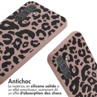 imoshion Coque design en silicone avec cordon Samsung Galaxy A54 (5G) - Animal Pink