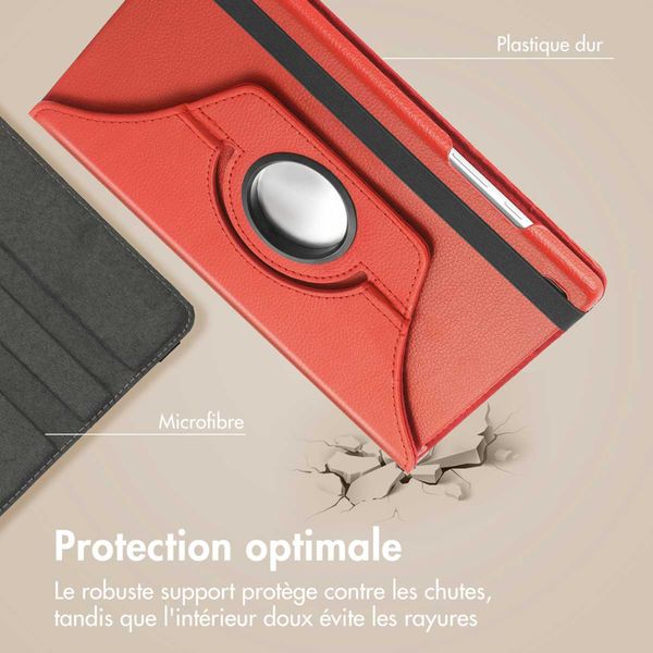 imoshion Coque tablette rotatif à 360° Samsung Galaxy Tab S6 Lite (2020/2022/2024)  - Rouge