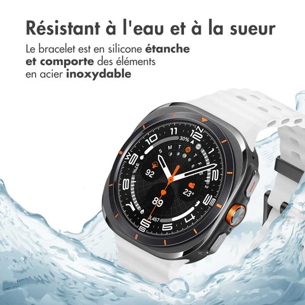 imoshion Bracelet Ocean en silicone Samsung Galaxy Watch Ultra (2024/2025) - Blanc
