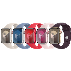 Apple 5 pack Bracelet Sport pour Apple Watch | 38/40/41/42 mm - Taille S/M - Starlight / Winter Blue / Product(RED) / Light Pink / Elderberry