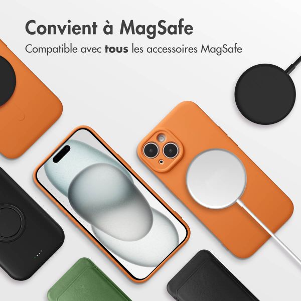 imoshion Coque Couleur avec MagSafe Apple iPhone 15 - Neon Orange