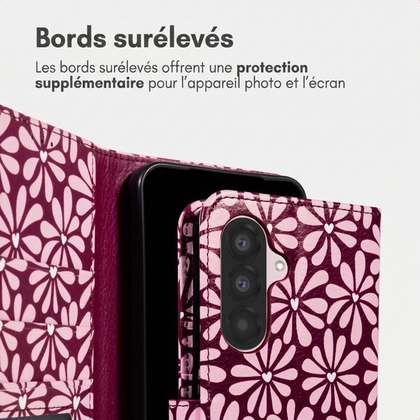 imoshion Étui de télephone portefeuille Design Samsung Galaxy A56 - Bloom Love Blush