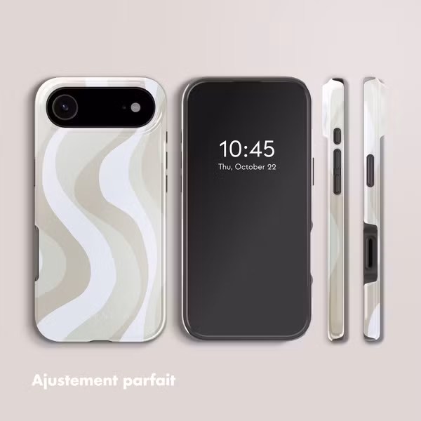 Selencia Coque arrière Vivid avec MagSafe Apple iPhone Air - Desert Waves Beige