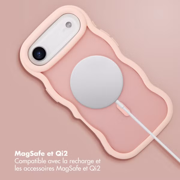 Selencia Coque arrière Wavy avec MagSafe Apple iPhone Air - Soft Pink