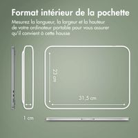 Accezz Leather Pochette ordinateur Apple MacBook 13 pouces - Noir