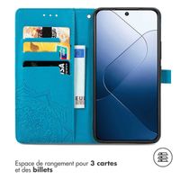 imoshion Etui de téléphone portefeuille Mandala Xiaomi 14T - Turquoise