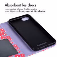 imoshion Étui de télephone portefeuille Design Apple iPhone 16e - Dusty Rose Blossoms