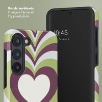 Selencia Coque arrière Vivid Samsung Galaxy S23 - Double Hearts Plum Fern