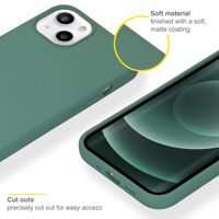 Accezz Coque Liquid Silicone Apple iPhone 13 Mini - Vert foncé