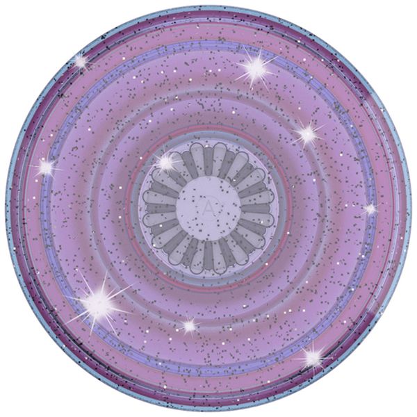 PopSockets PopGrip - Amovible - Transculent Glitter Lavender