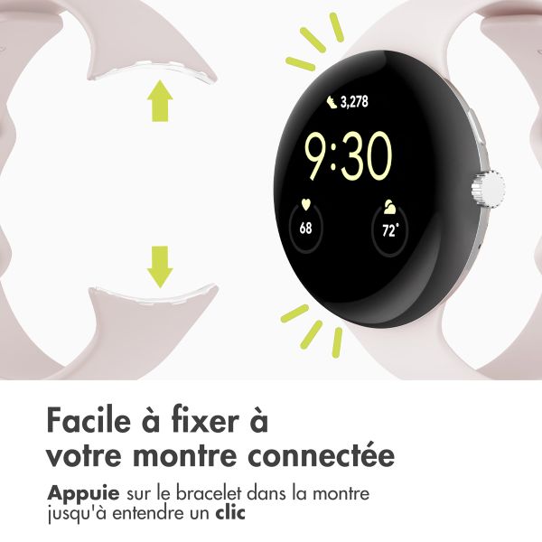 imoshion Bracelet en silicone Google Pixel Watch 3 - 45 mm - Taille L - Rose