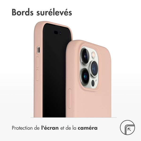 Accezz Coque Liquid Silicone Apple iPhone 14 Pro - Rose