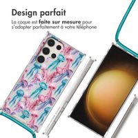 imoshion Coque Design avec cordon Samsung Galaxy S23 Ultra - Jellyfish Watercolor